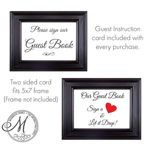 Drop Box Guest Book Frame with New York Wooden Insert