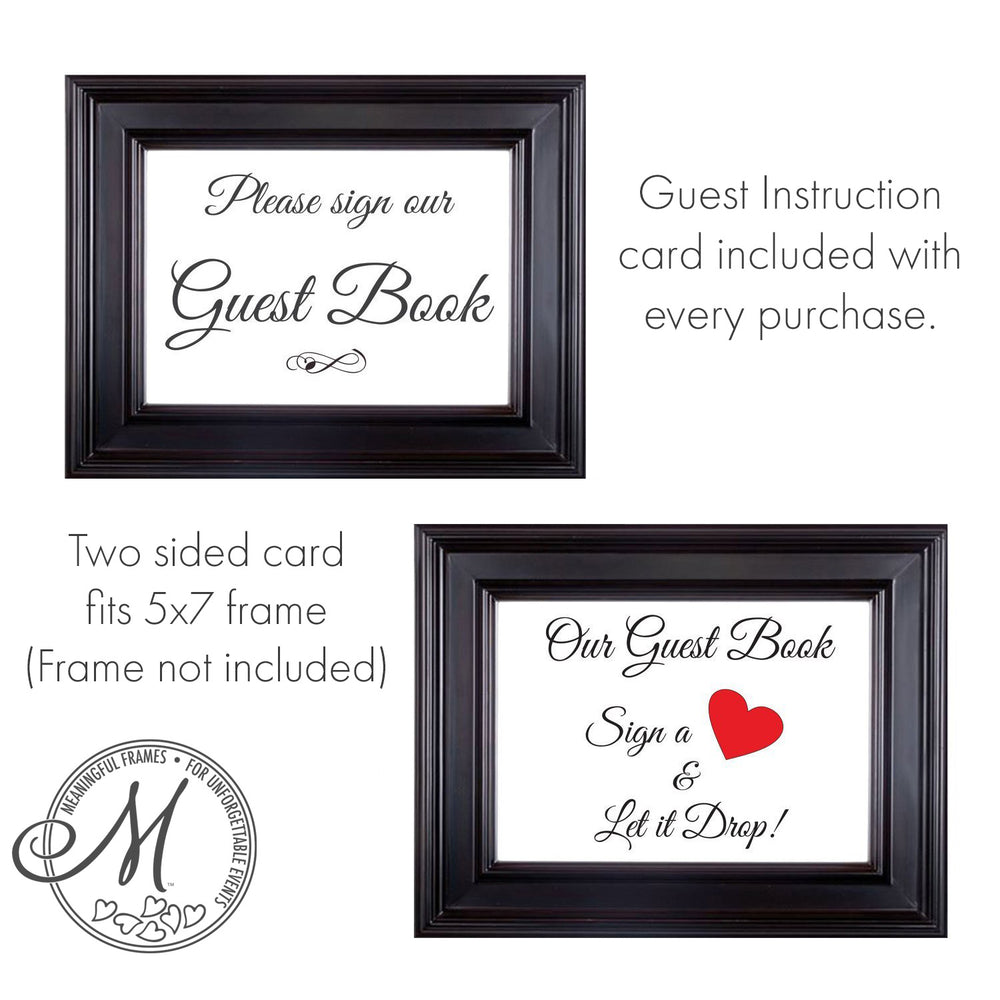 Drop Box Guest Book Frame with Vine Monogram