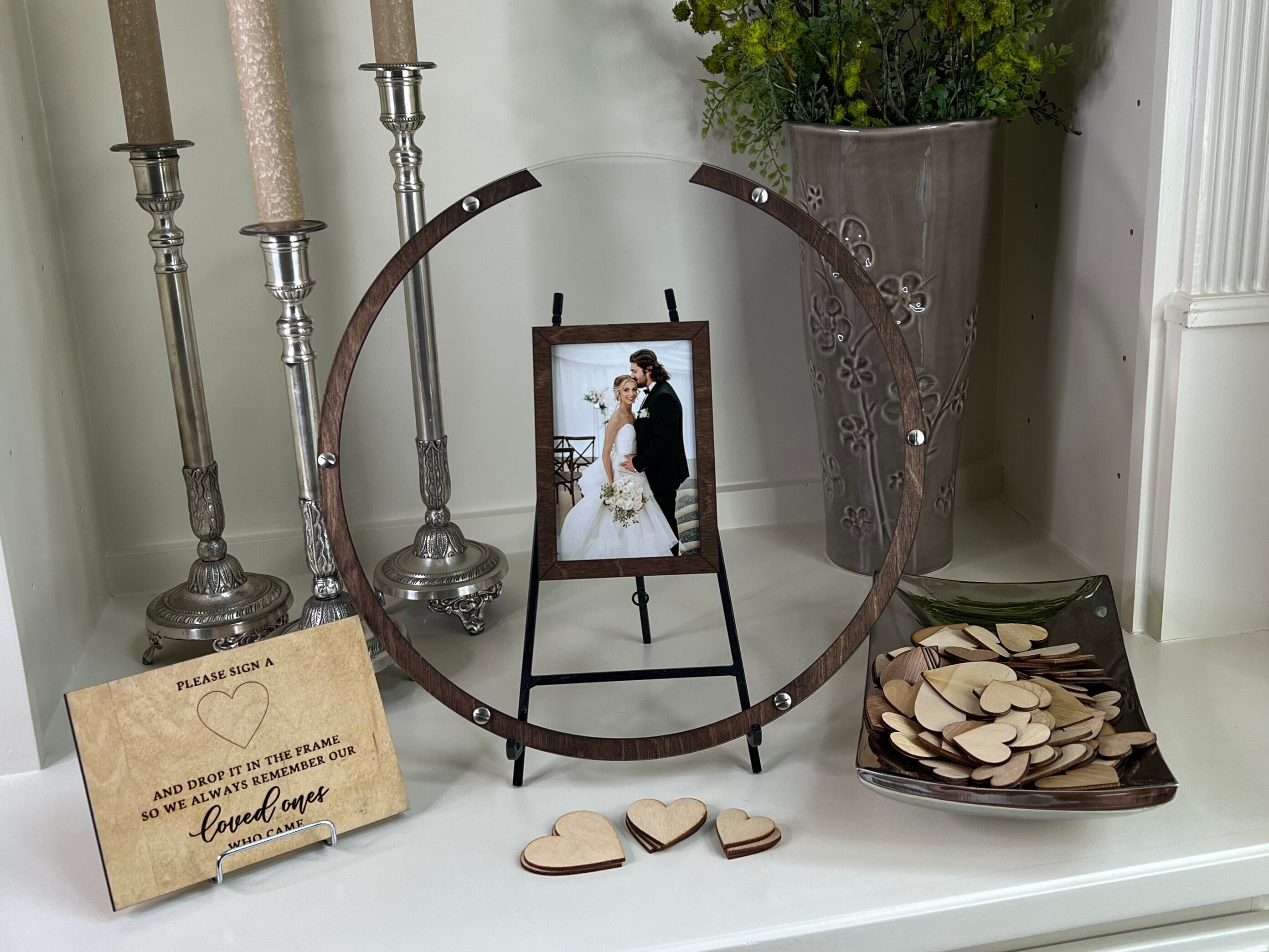 Wedding guest book 2sided acrylic photo frame Meaningful Frames