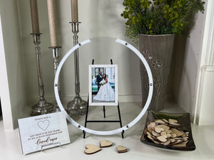 Wedding guest book 2-sided acrylic photo frame