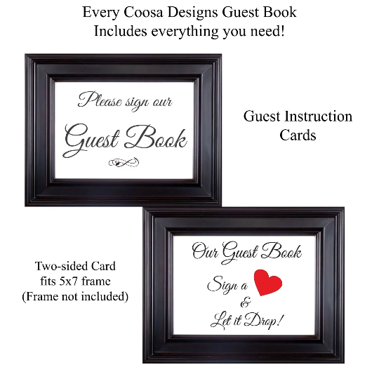 Vinyl Drop Box Custom Name Guest Book Frame