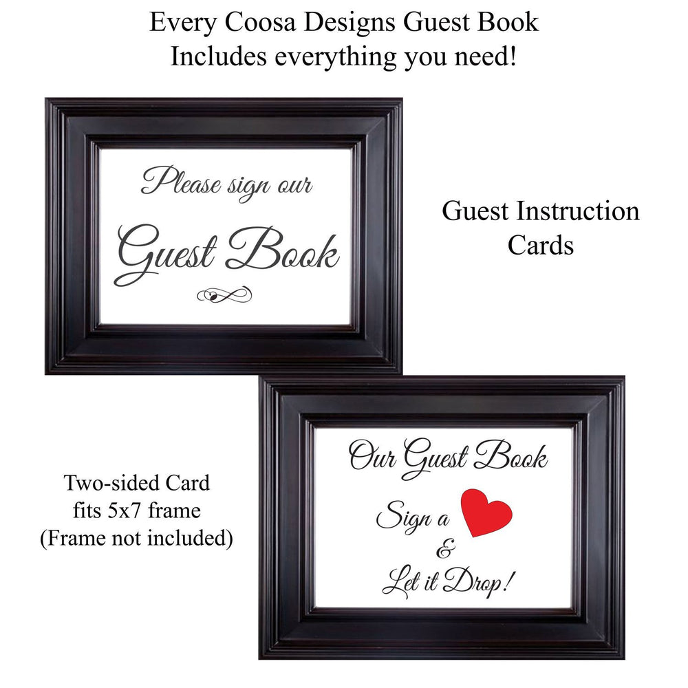 Quatrefoil Guest Book Frame with Wood Monogram