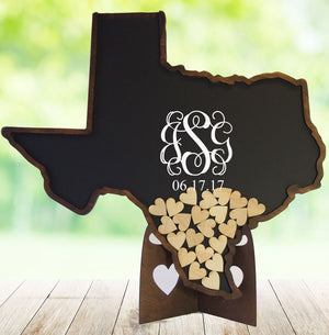 Texas Shaped Guest Book Frame