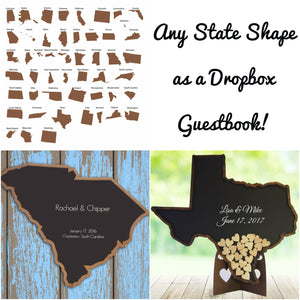 Custom State or Country Dropbox Guestbook Frame