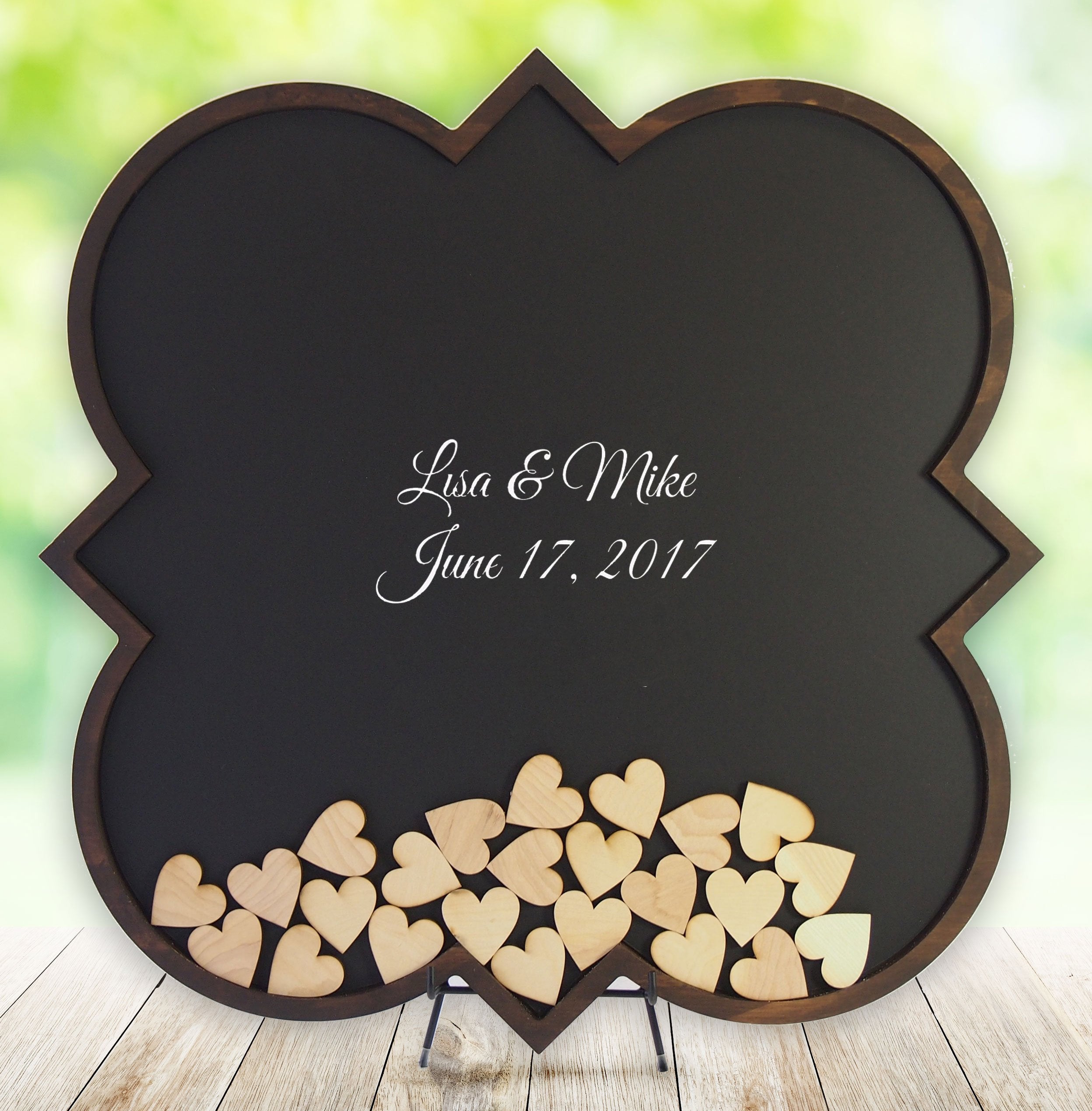 Chief Guest Frame Quatrefoil Wooden Guest Book | Wedding Memories Frame – Meaningful Frames